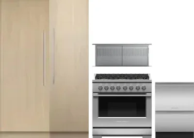 5 Piece Package Includes Refrigerator, Freezer, Range, Hood And Dishwasher